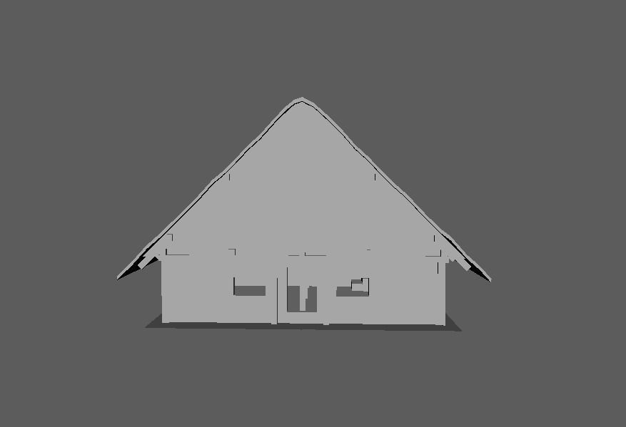 House and bed Low-poly 3D model_8
