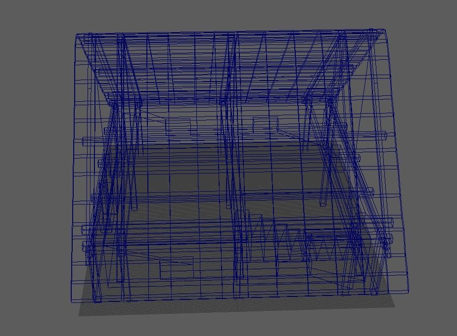 House and bed Low-poly 3D model_10