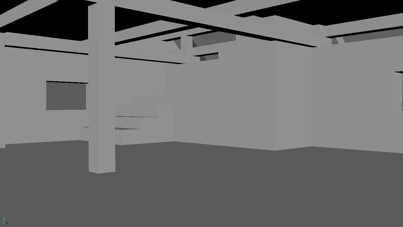 House and bed Low-poly 3D model_3