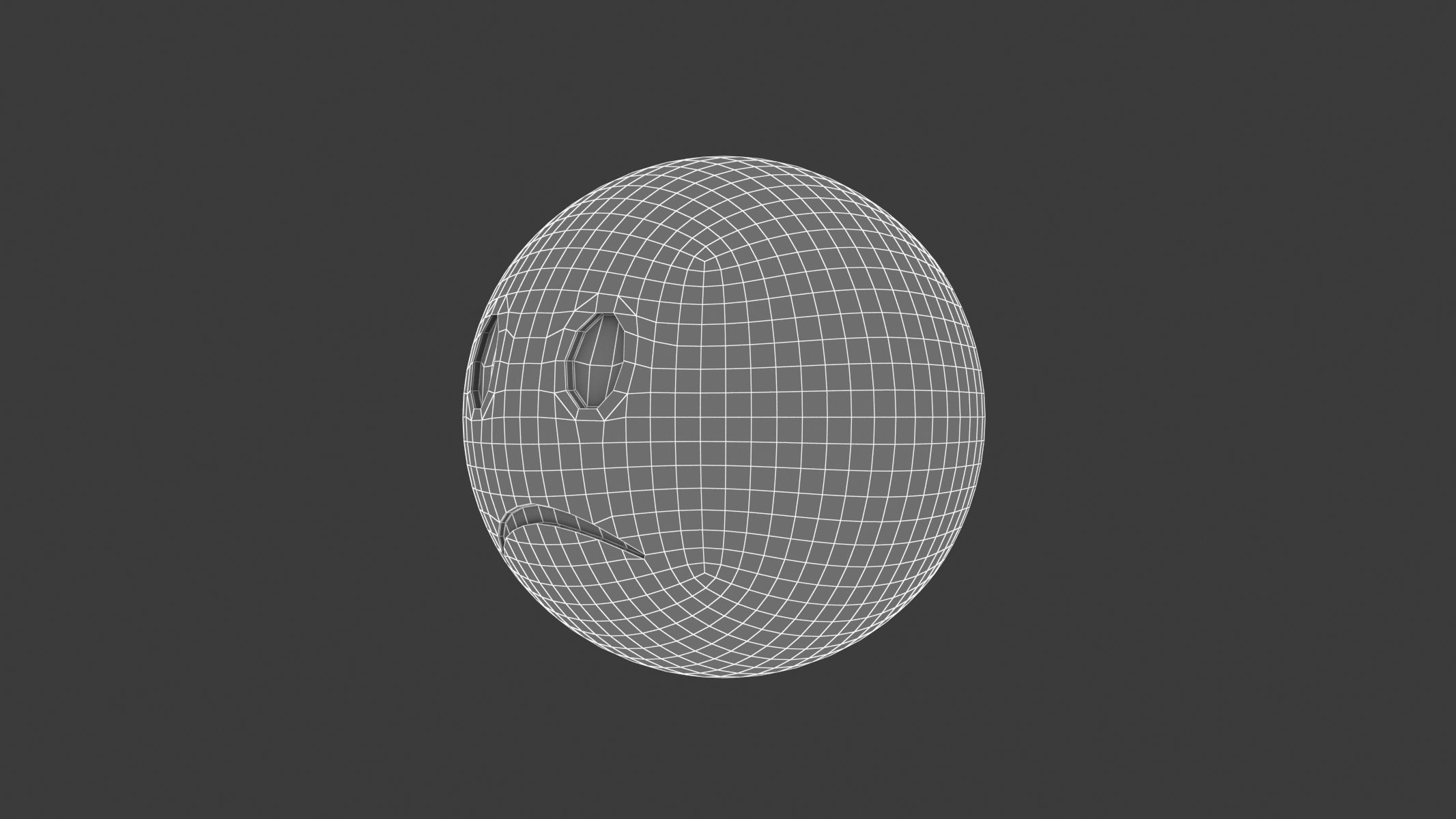 Apple Slightly Frowning Face 3D model_7