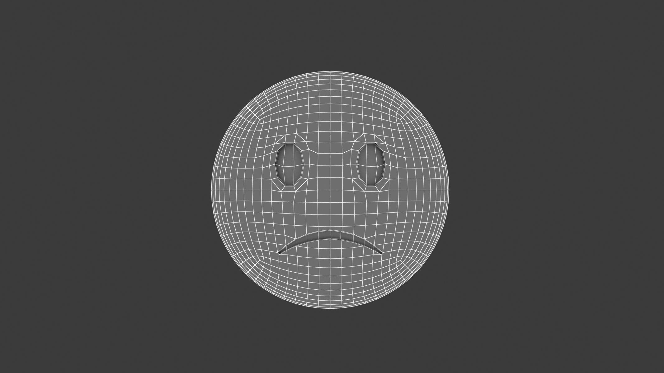 Apple Slightly Frowning Face 3D model_5