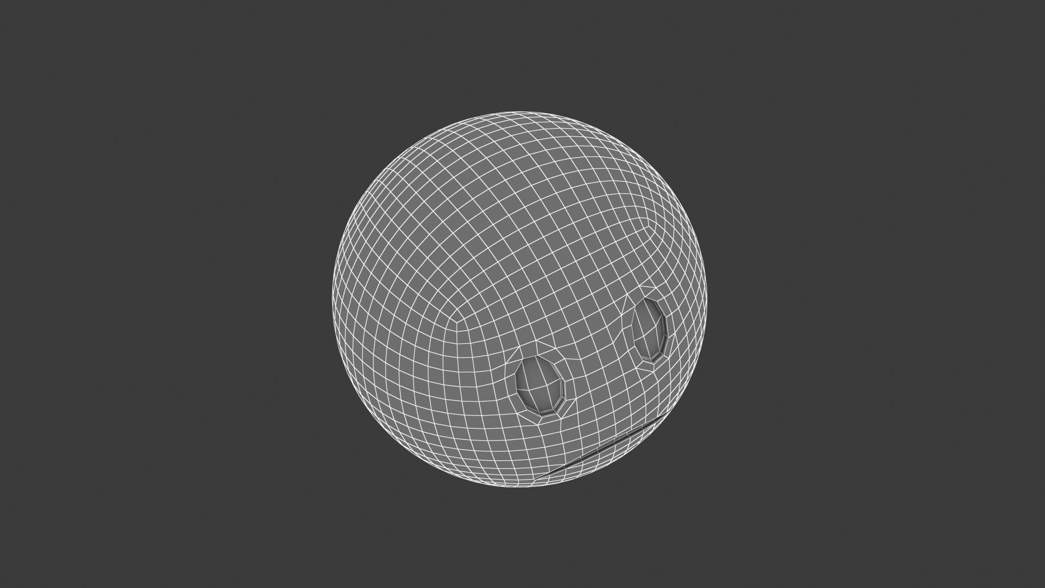 Apple Slightly Frowning Face 3D model_9