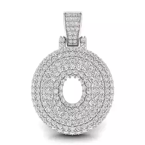 Bubble O Initial Pendant 3D print model