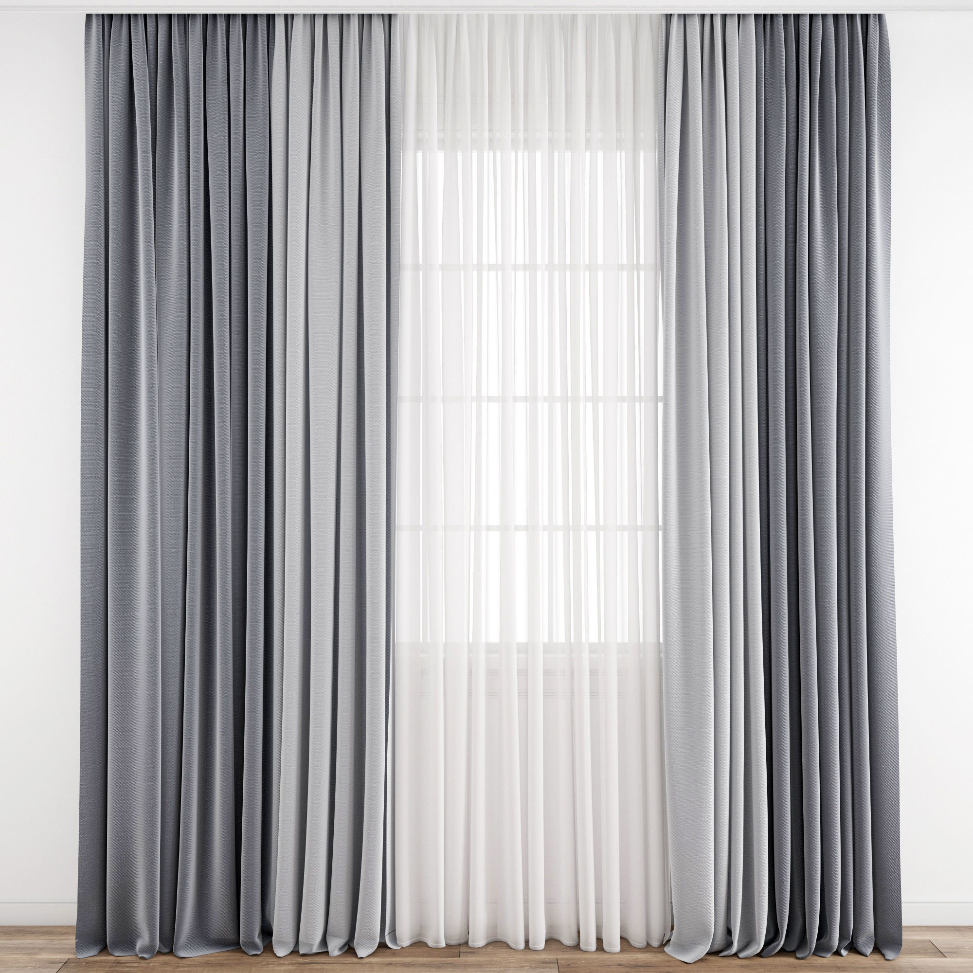 Curtain 208 3D model_4