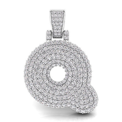 Bubble Q Initial Pendant 3D print model