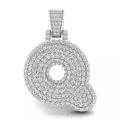 Bubble Q Initial Pendant 3D print model