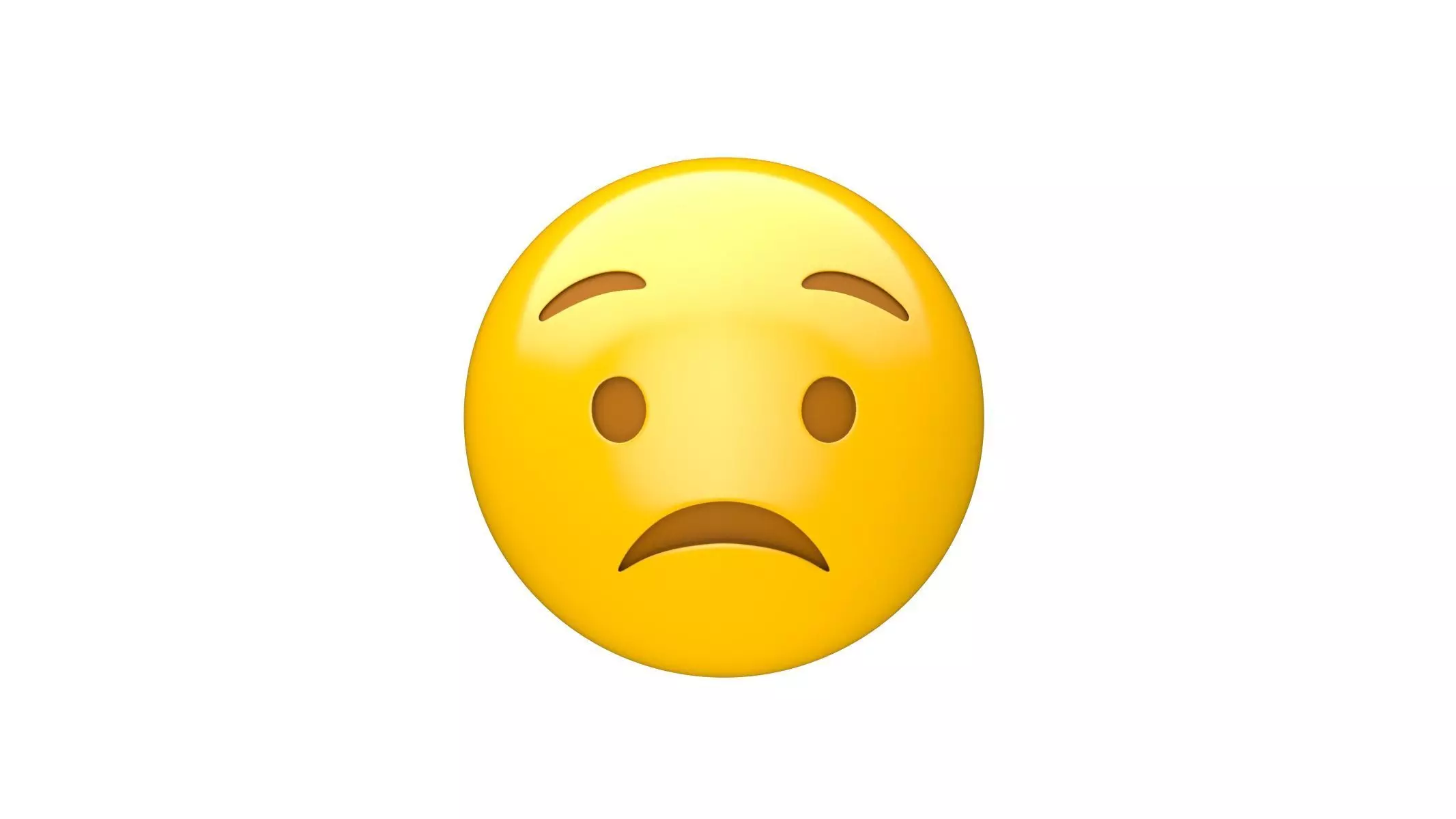 Apple Worried Face 3D model_0