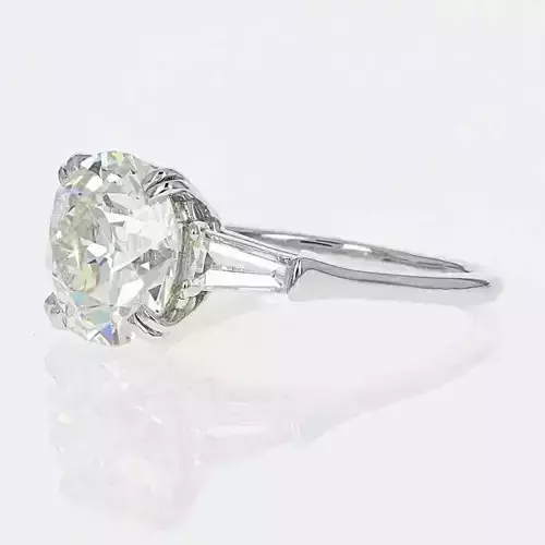 RTX-002 art deco diamond engagement ring 3D print model