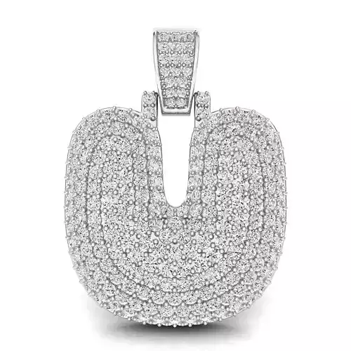 Bubble U Initial Pendant