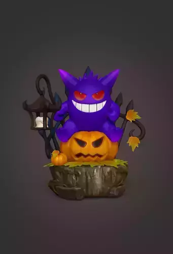 Halloween Gengar Resin Statue