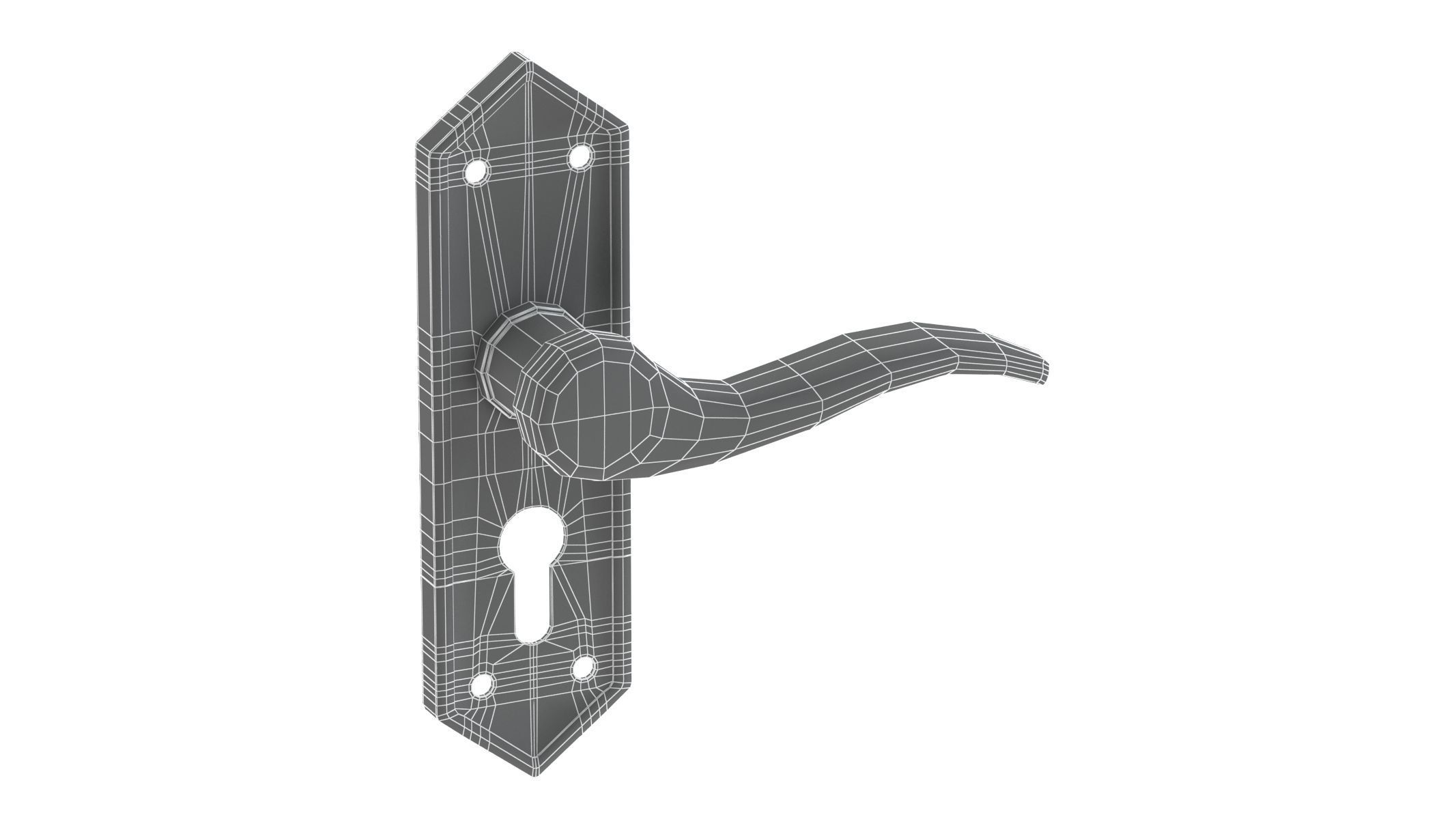 Frelan Wentworth Black Antique Handle 3D model_5