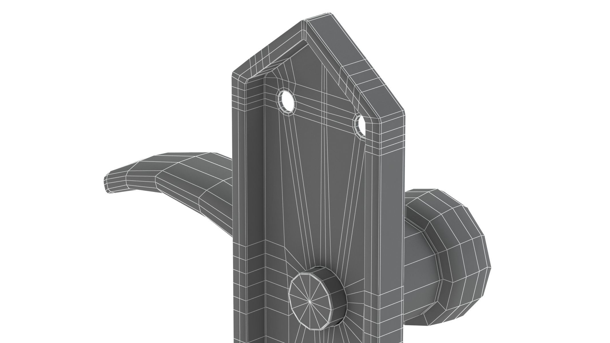 Frelan Wentworth Black Antique Handle 3D model_9