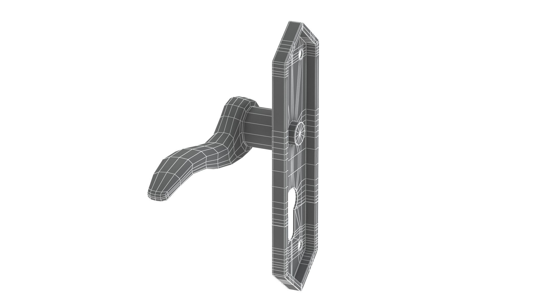 Frelan Wentworth Black Antique Handle 3D model_7