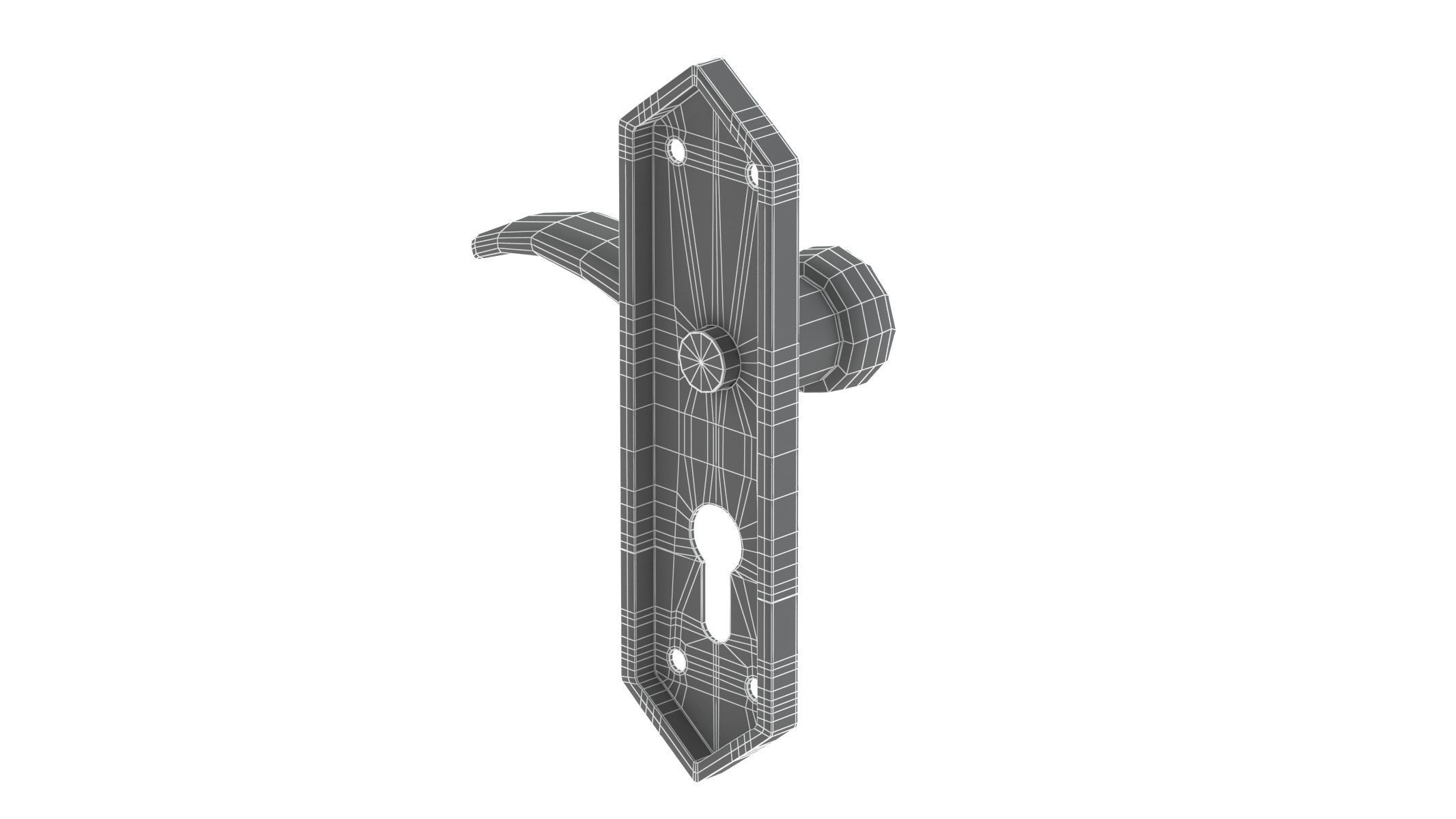 Frelan Wentworth Black Antique Handle 3D model_6