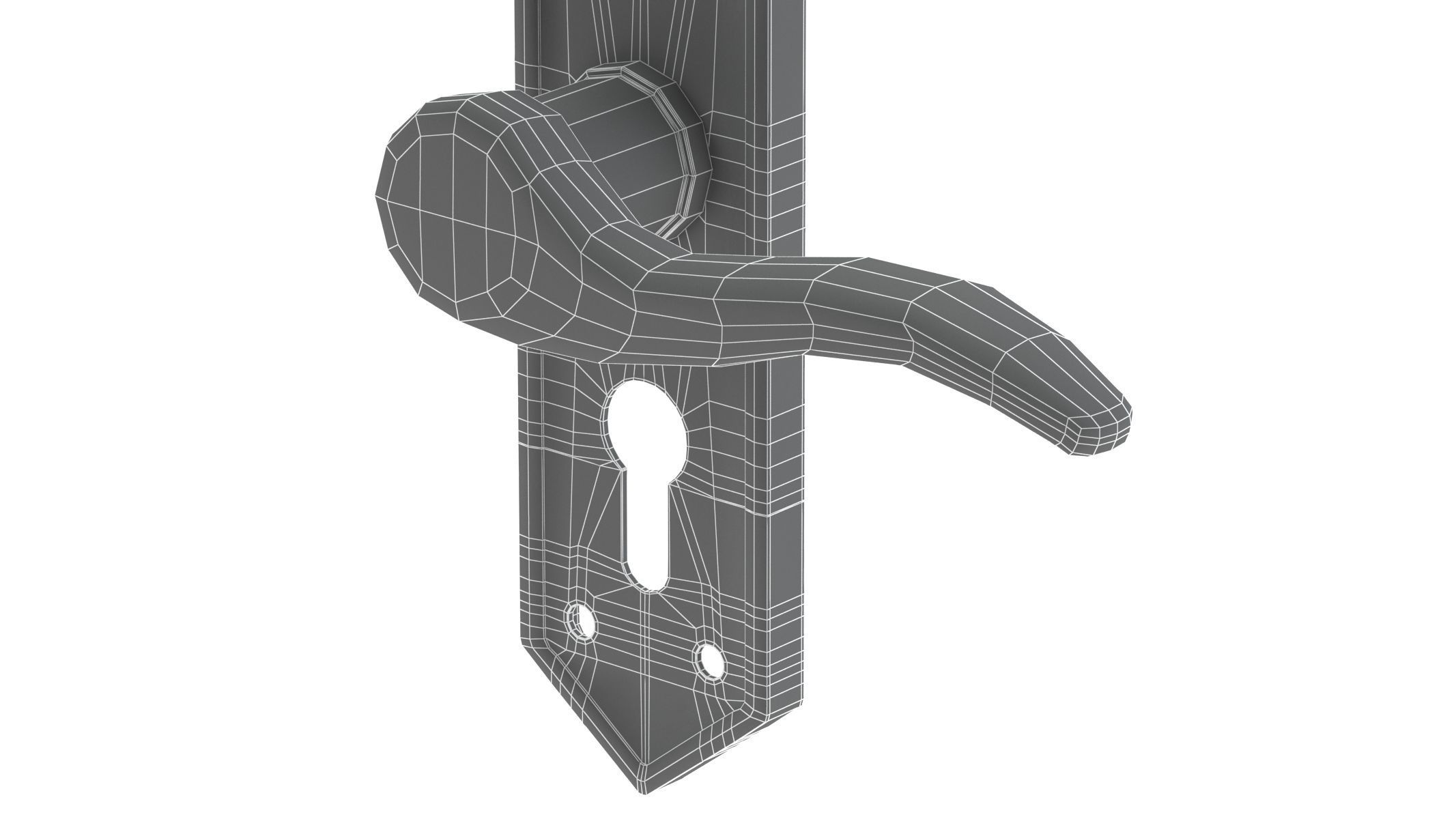 Frelan Wentworth Black Antique Handle 3D model_8