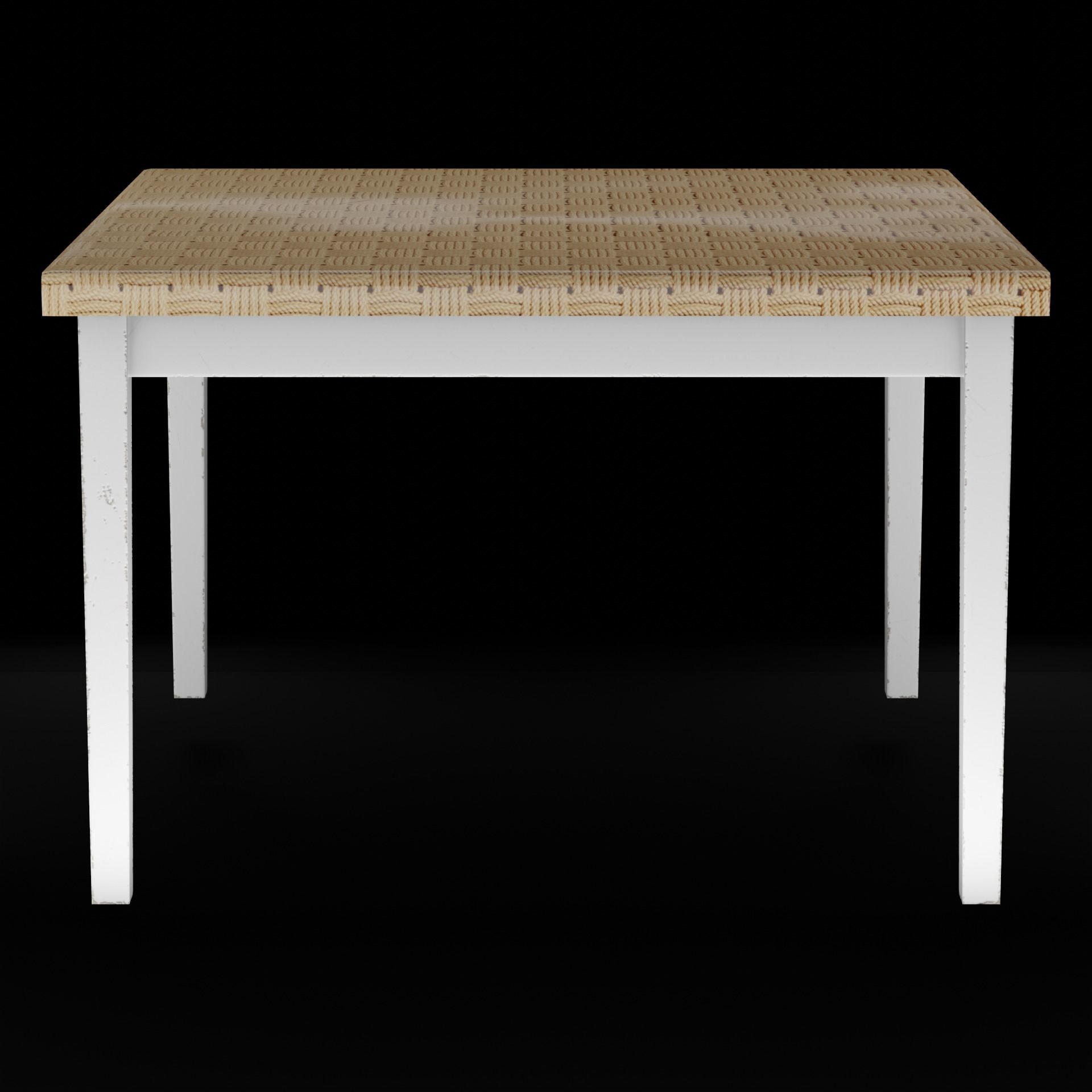 Table chair kitchen chest of drawers Old soviet PBR game-ready Low-poly 3D model_2