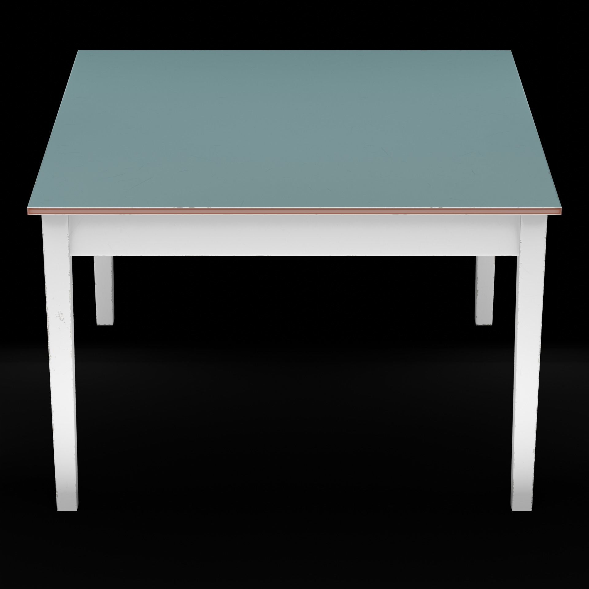 Table chair kitchen chest of drawers Old soviet PBR game-ready Low-poly 3D model_5