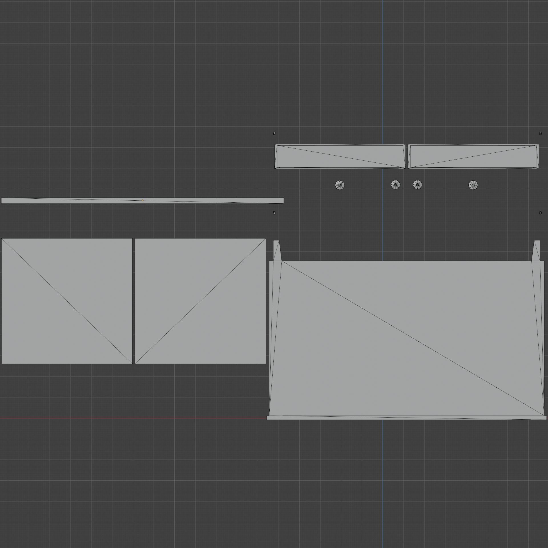 Table chair kitchen chest of drawers Old soviet PBR game-ready Low-poly 3D model_30