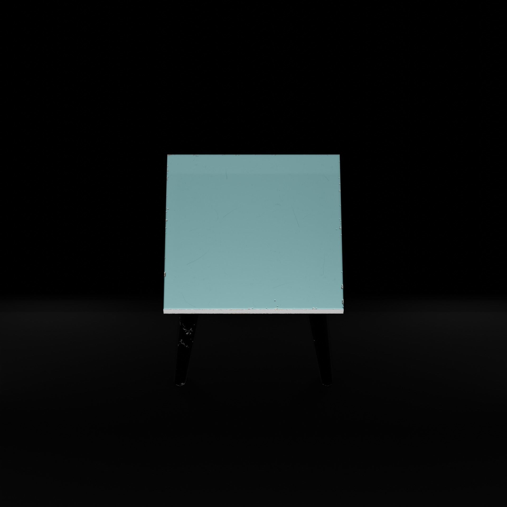 Table chair kitchen chest of drawers Old soviet PBR game-ready Low-poly 3D model_14