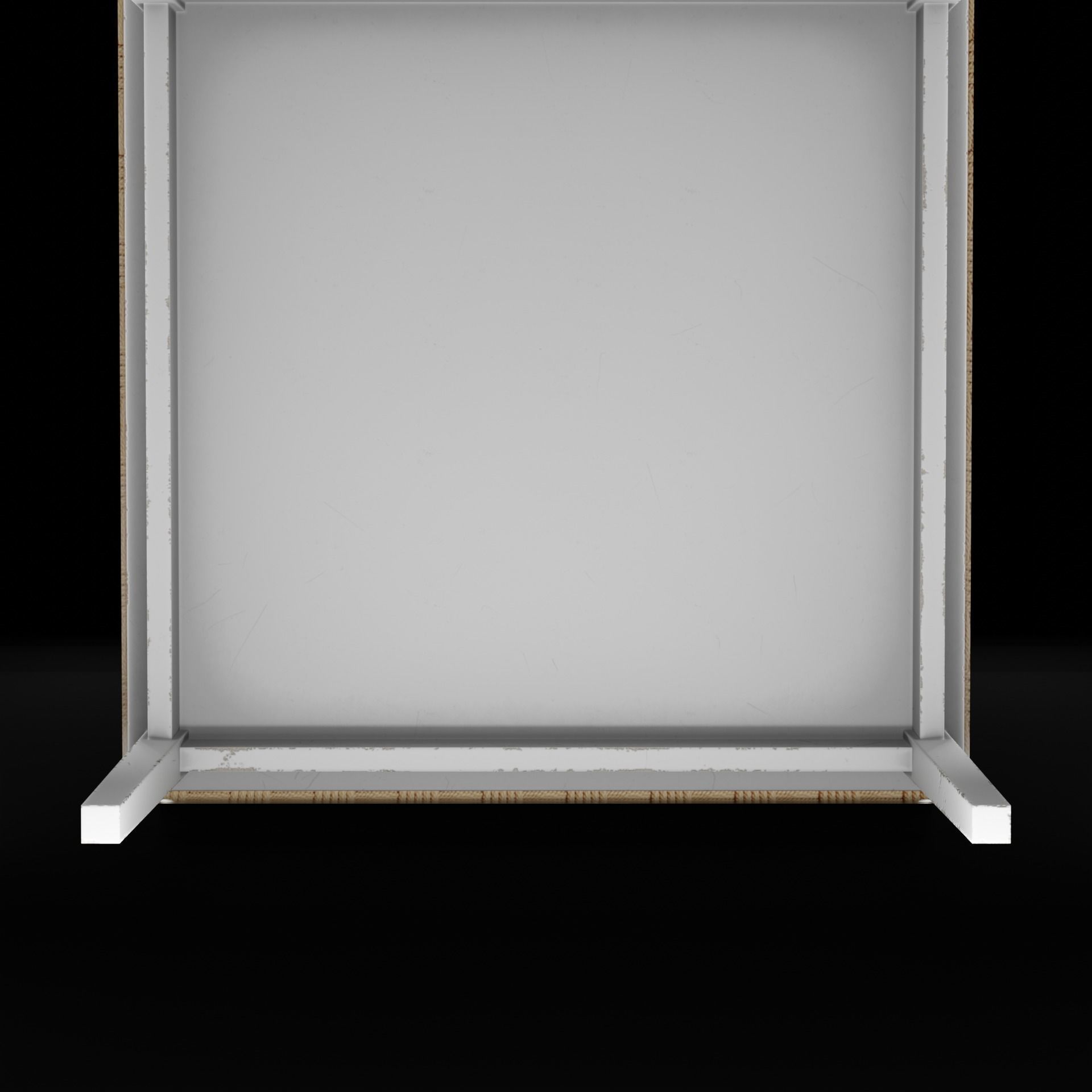 Table chair kitchen chest of drawers Old soviet PBR game-ready Low-poly 3D model_3