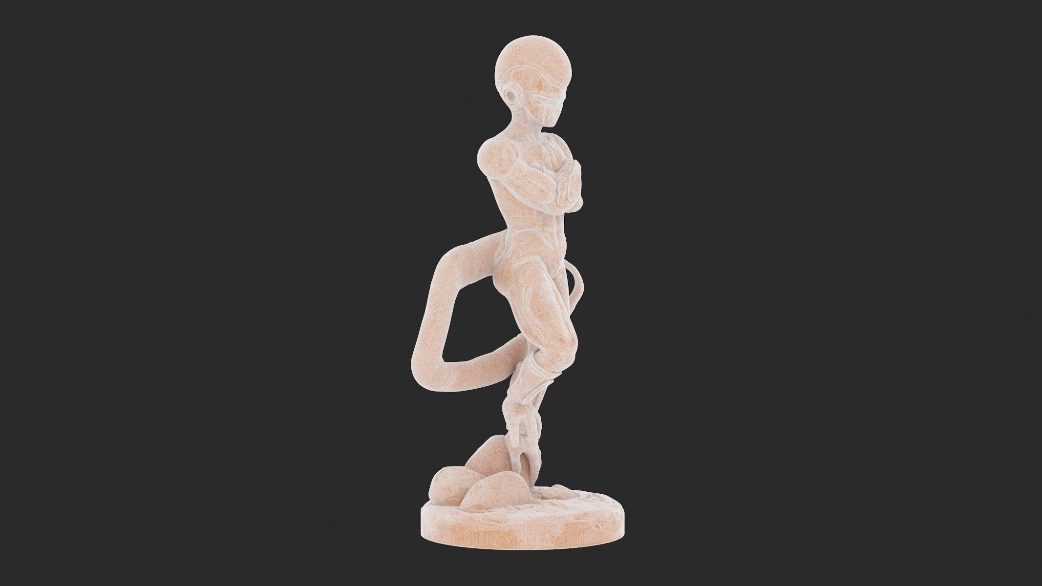 Frieza 3D Print alien statue 3D print model_12