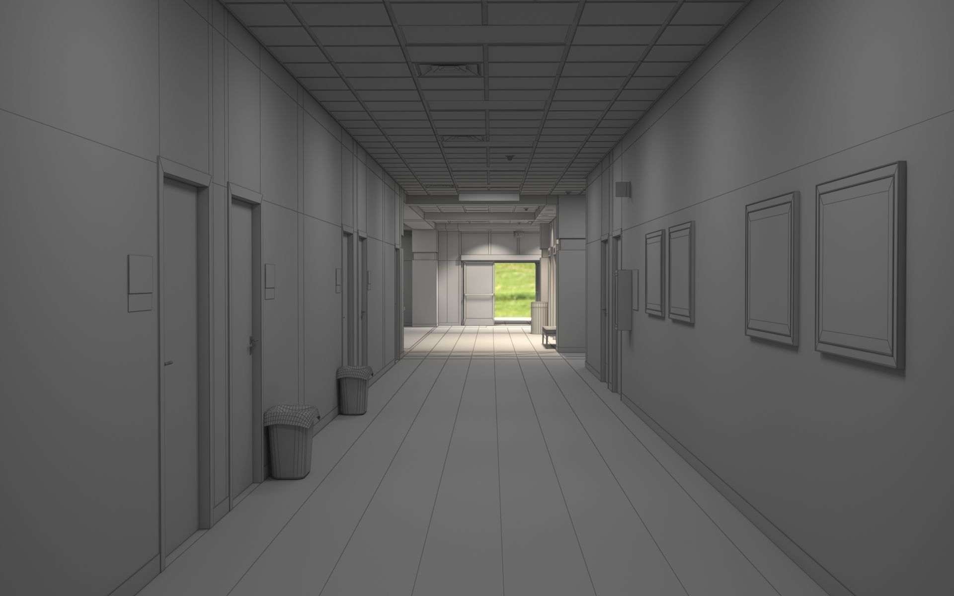 Hospital Lobby 3D model_19