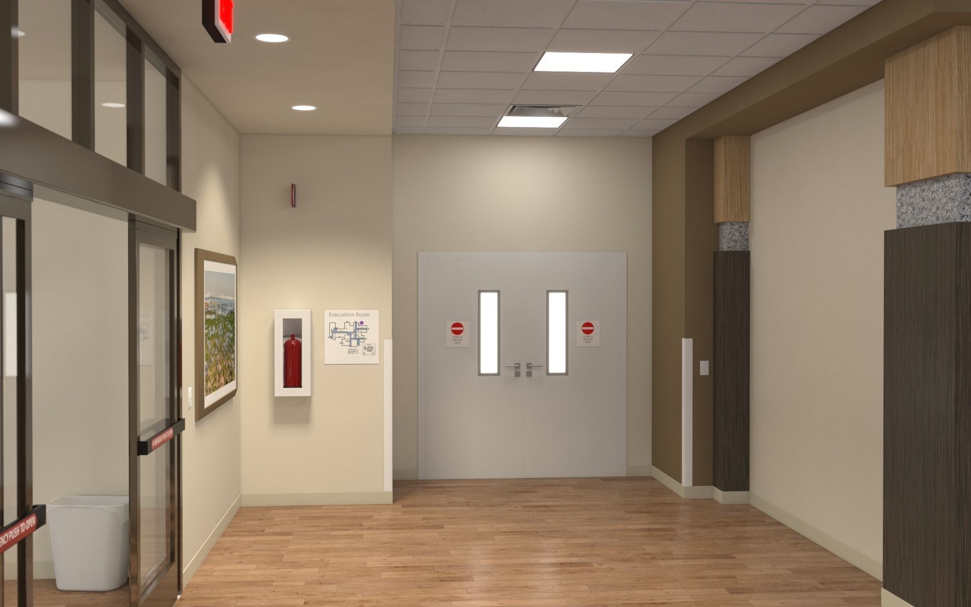 Hospital Lobby 3D model_5