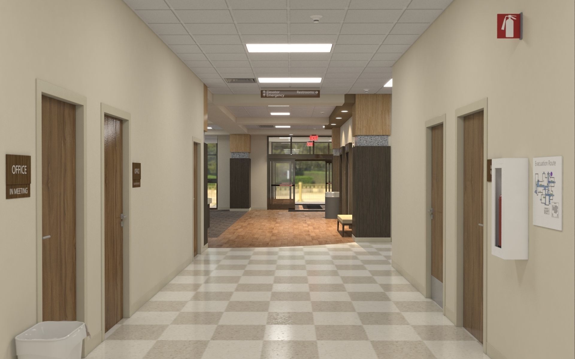 Hospital Lobby 3D model_14