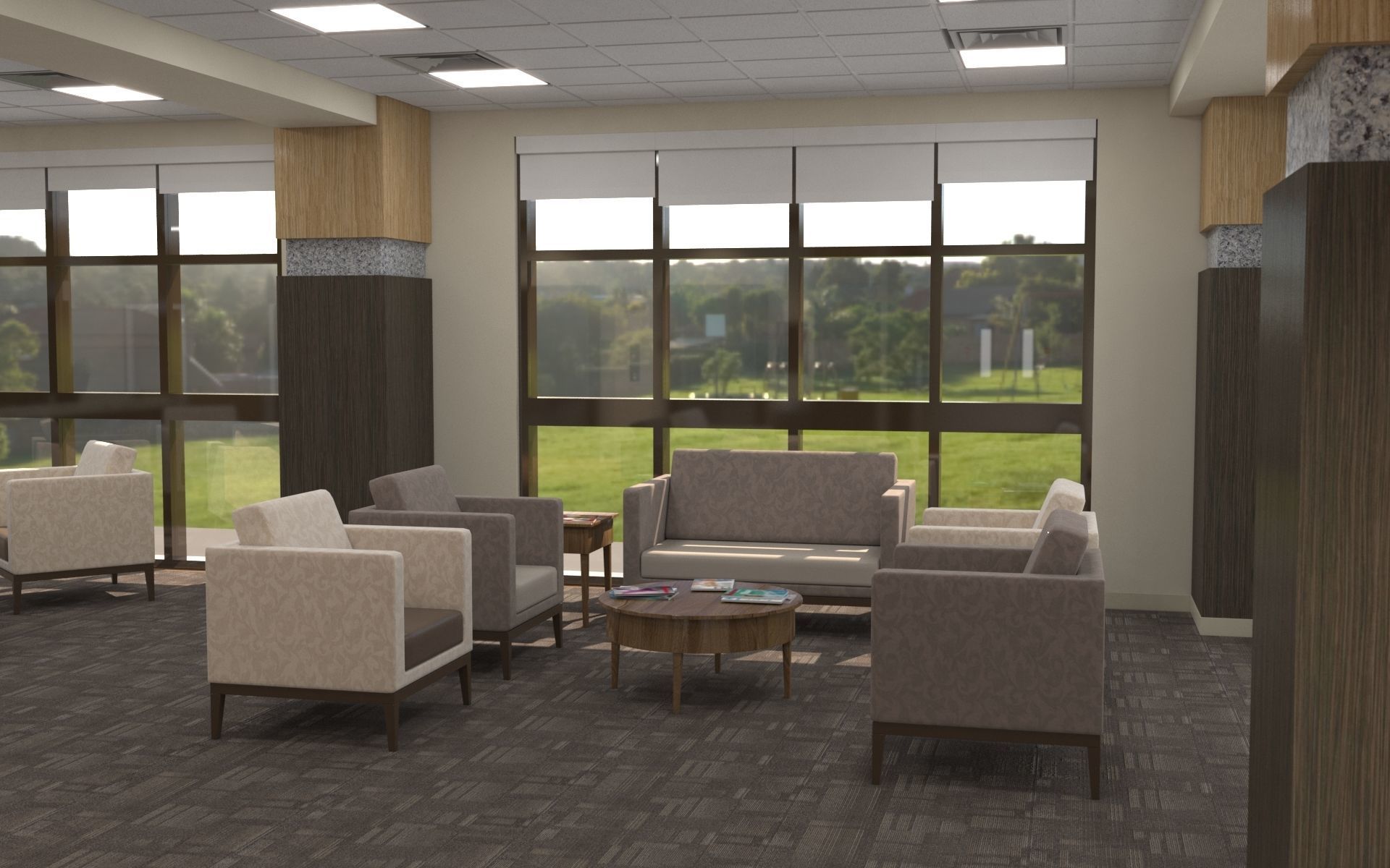 Hospital Lobby 3D model_6