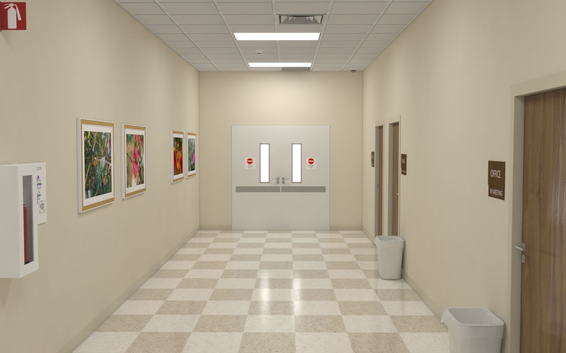 Hospital Lobby 3D model_12