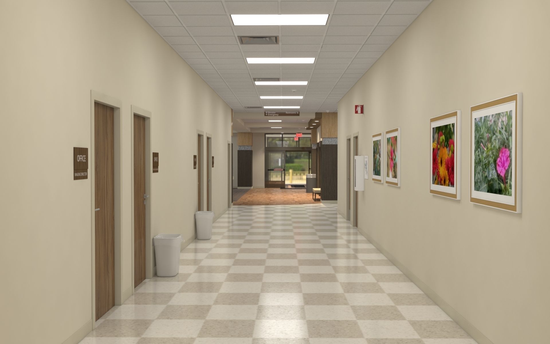 Hospital Lobby 3D model_13