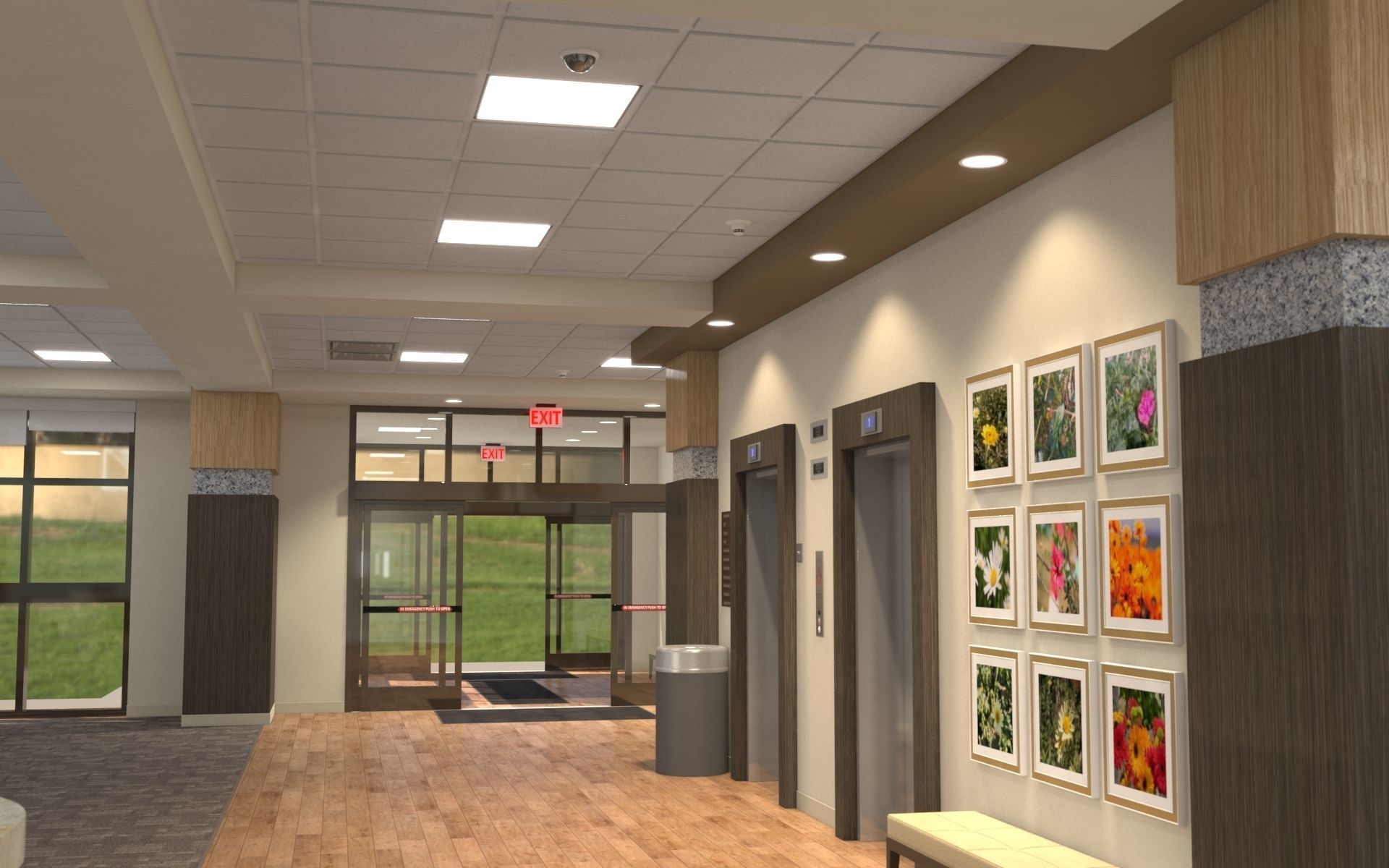 Hospital Lobby 3D model_16