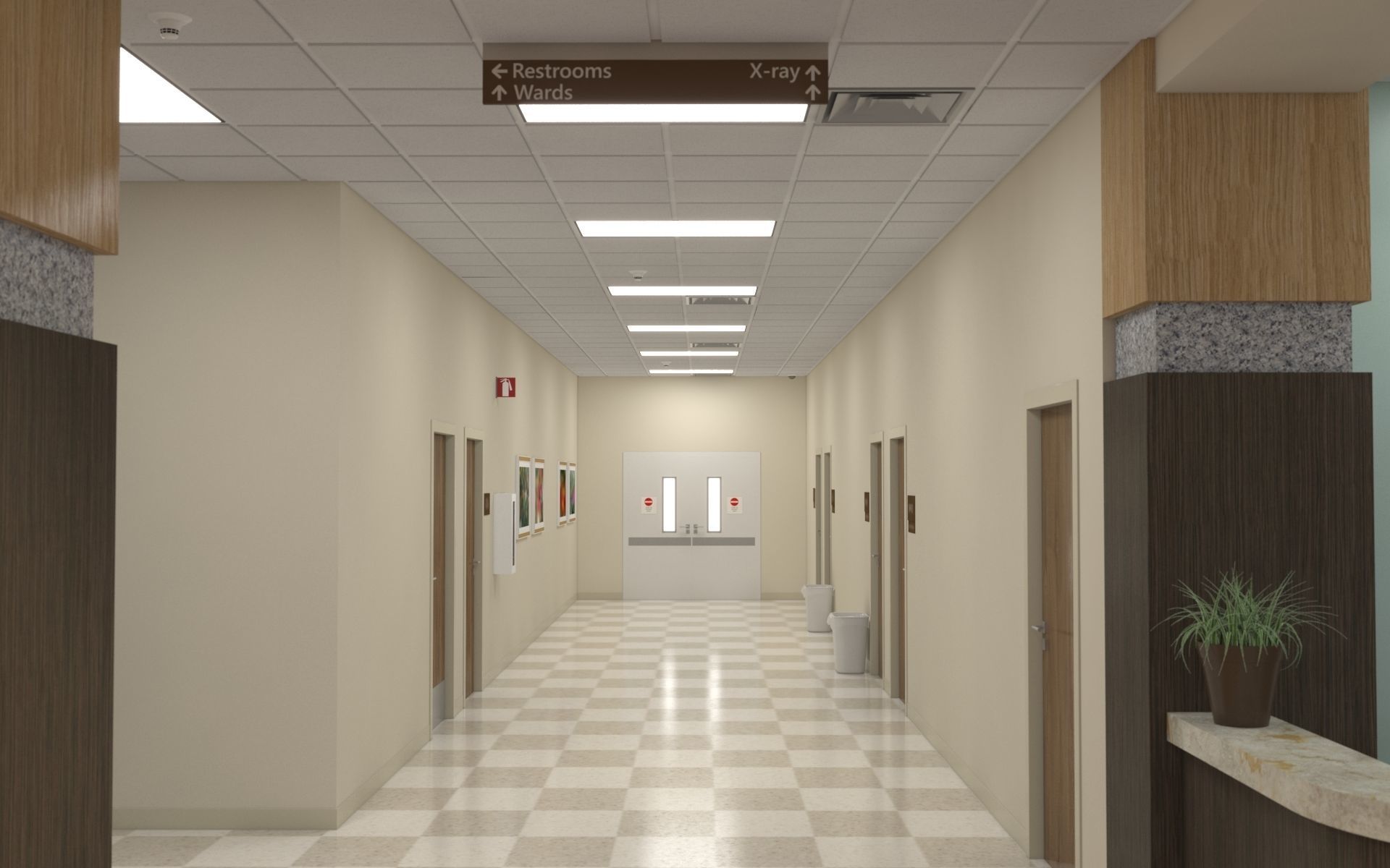Hospital Lobby 3D model_11