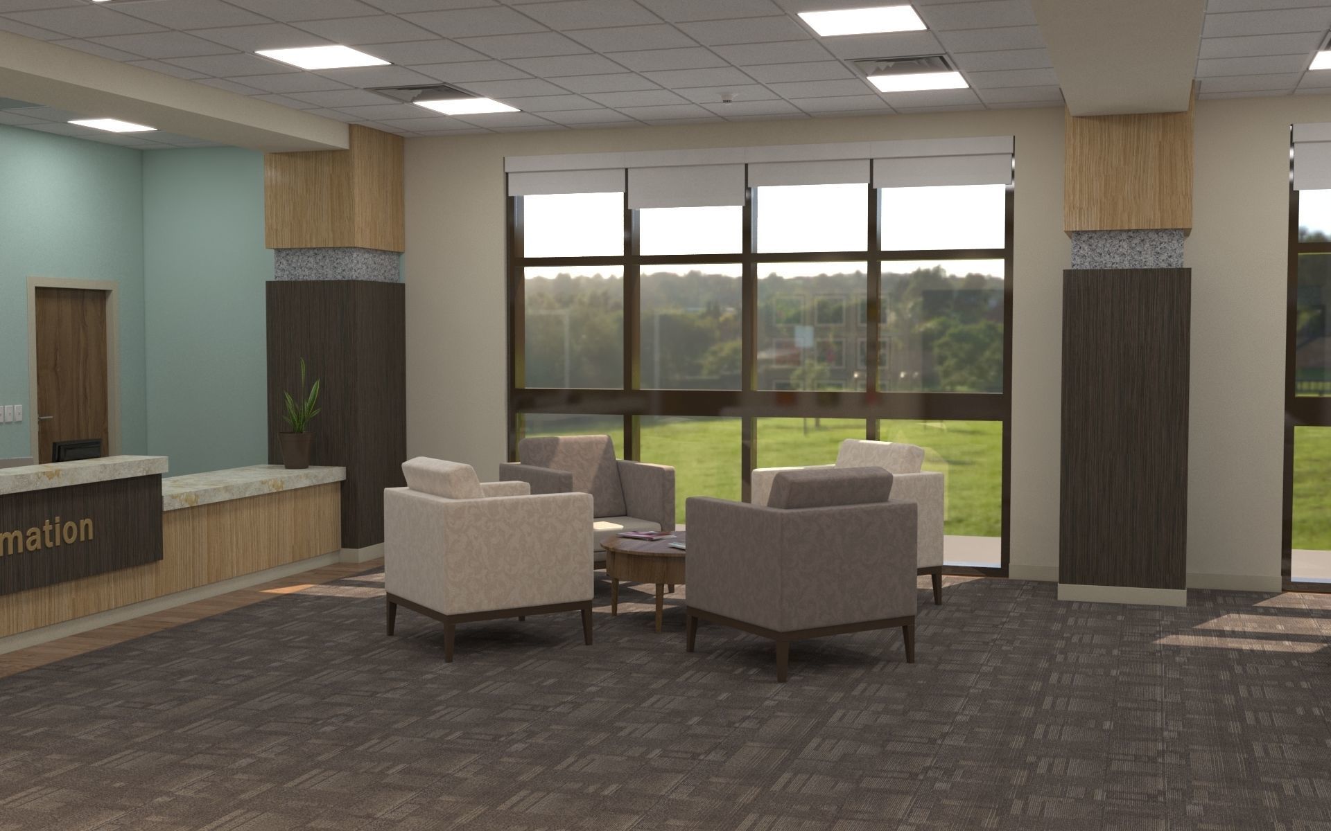 Hospital Lobby 3D model_7