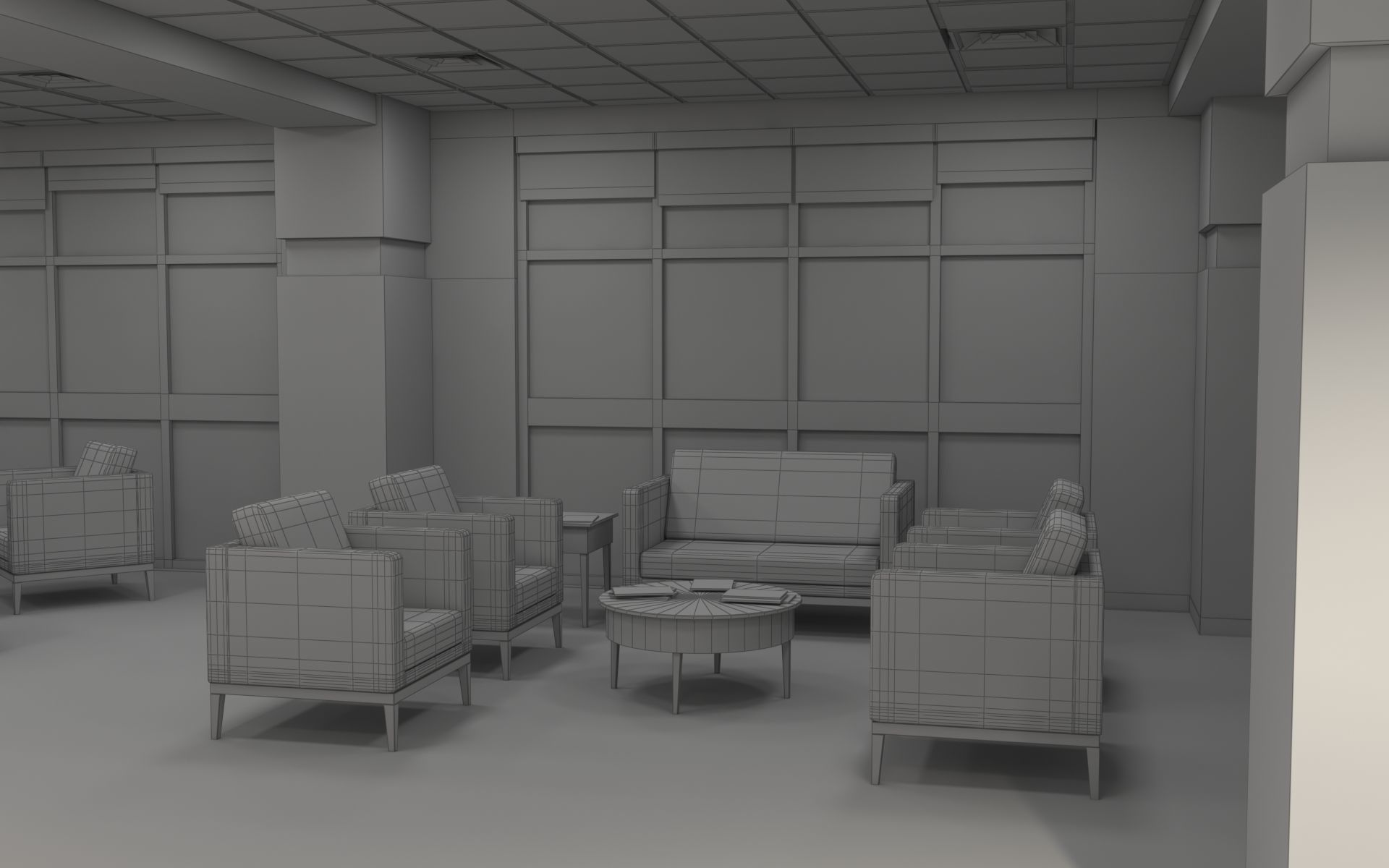 Hospital Lobby 3D model_20