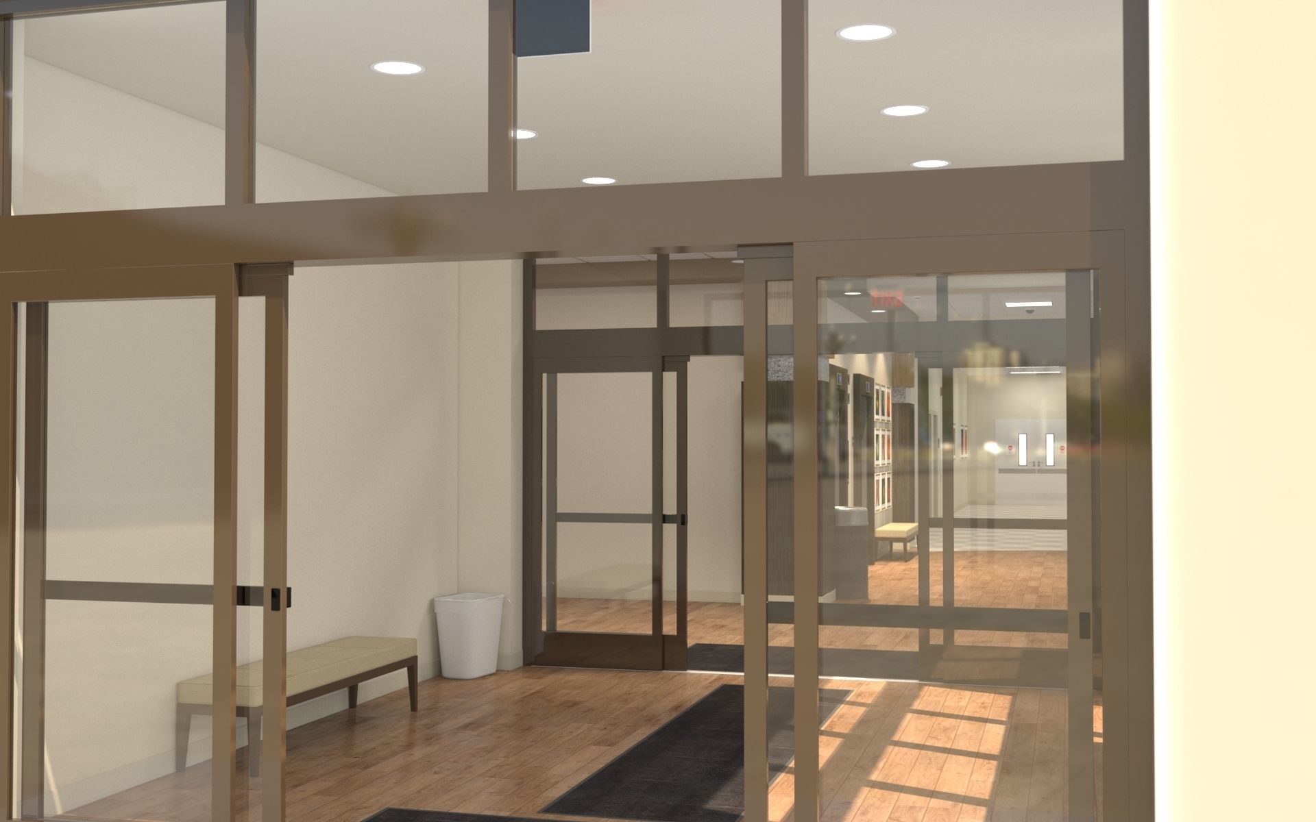 Hospital Lobby 3D model_4