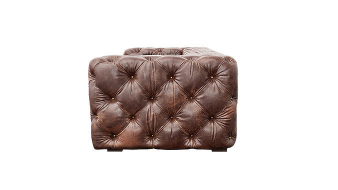 Soho Tufted Leather Sofa 3D model 7