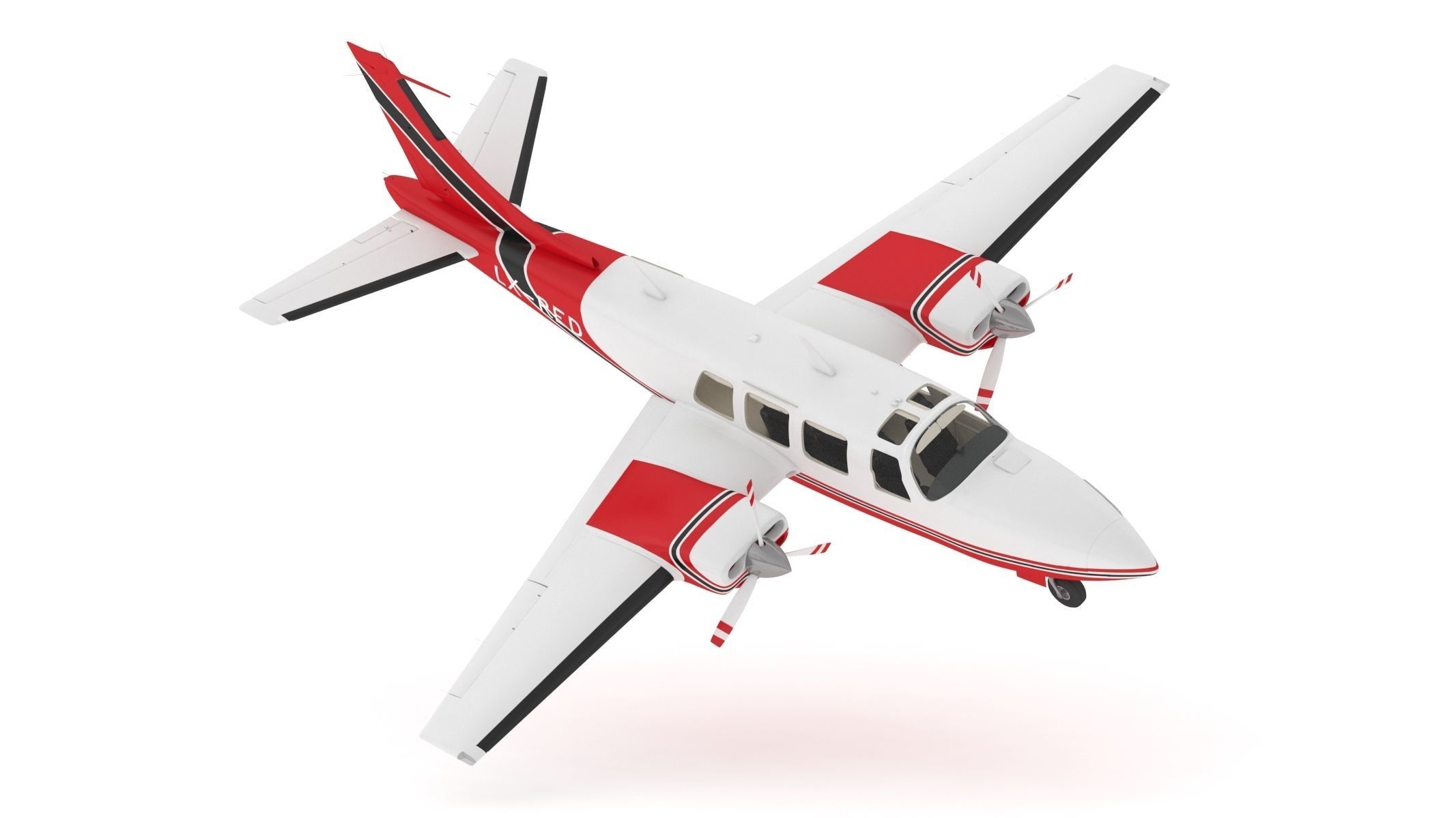 Piper Aerostar 600 3D model_8