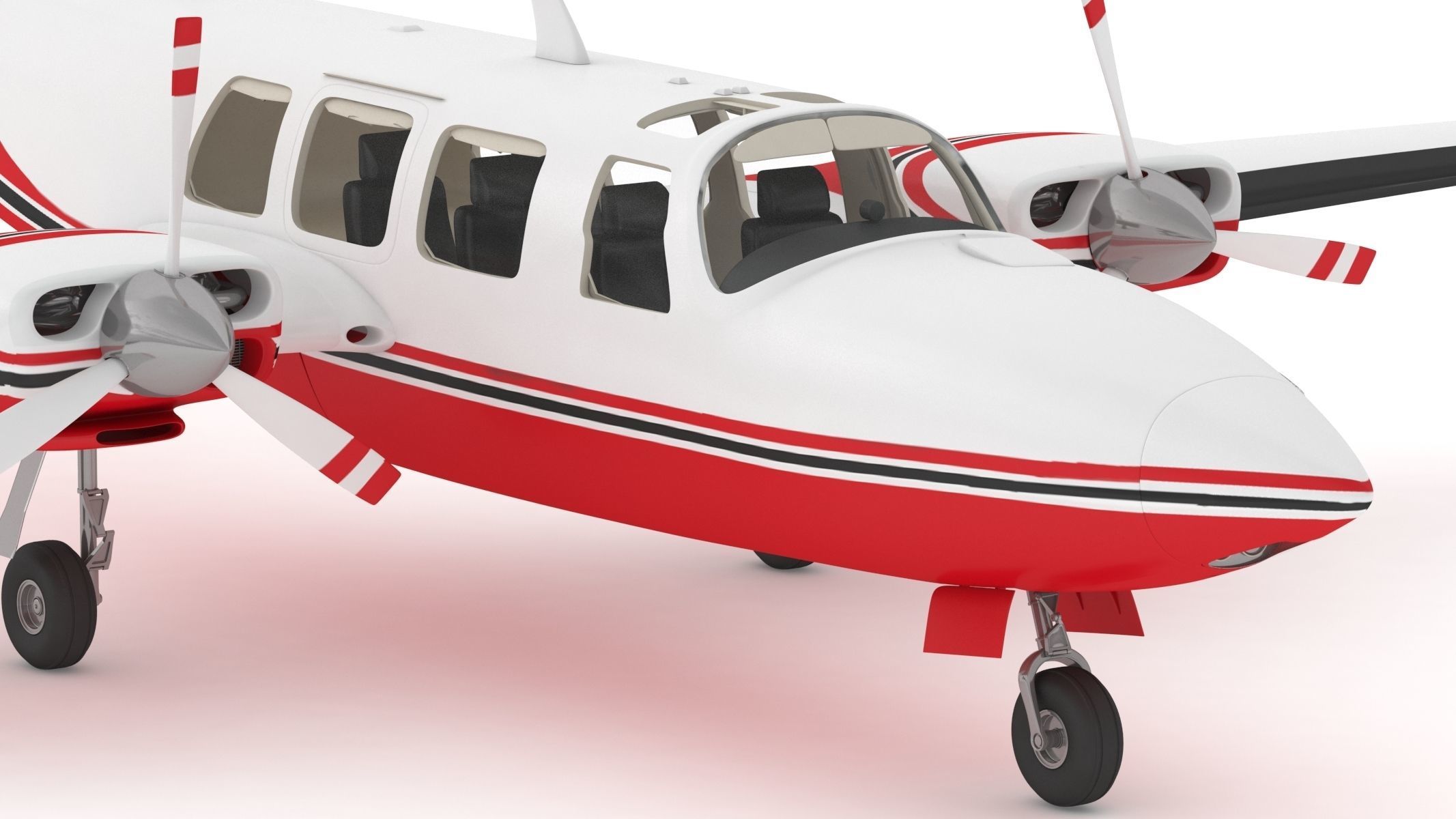 Piper Aerostar 600 3D model_10