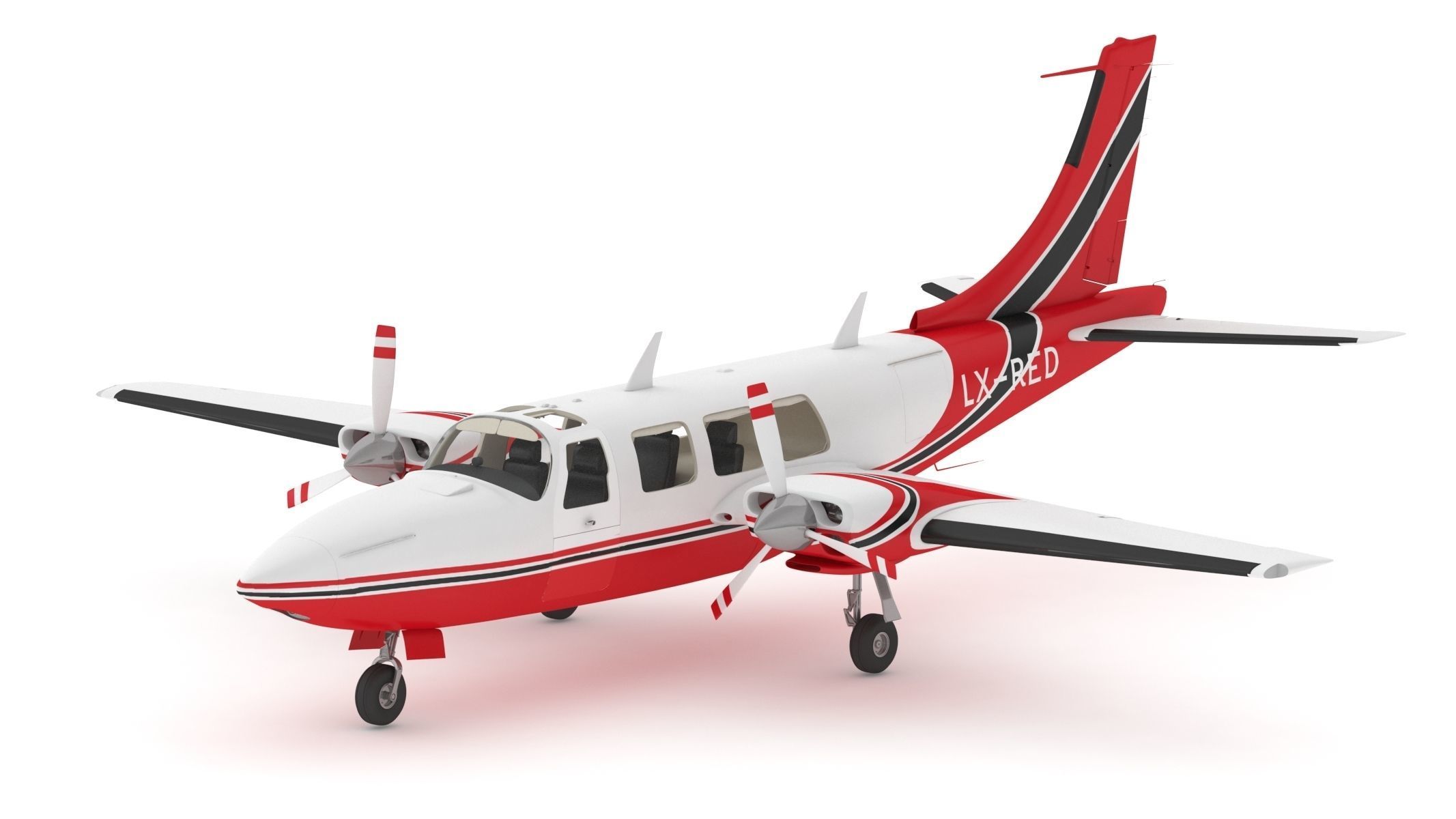 Piper Aerostar 600 3D model_5