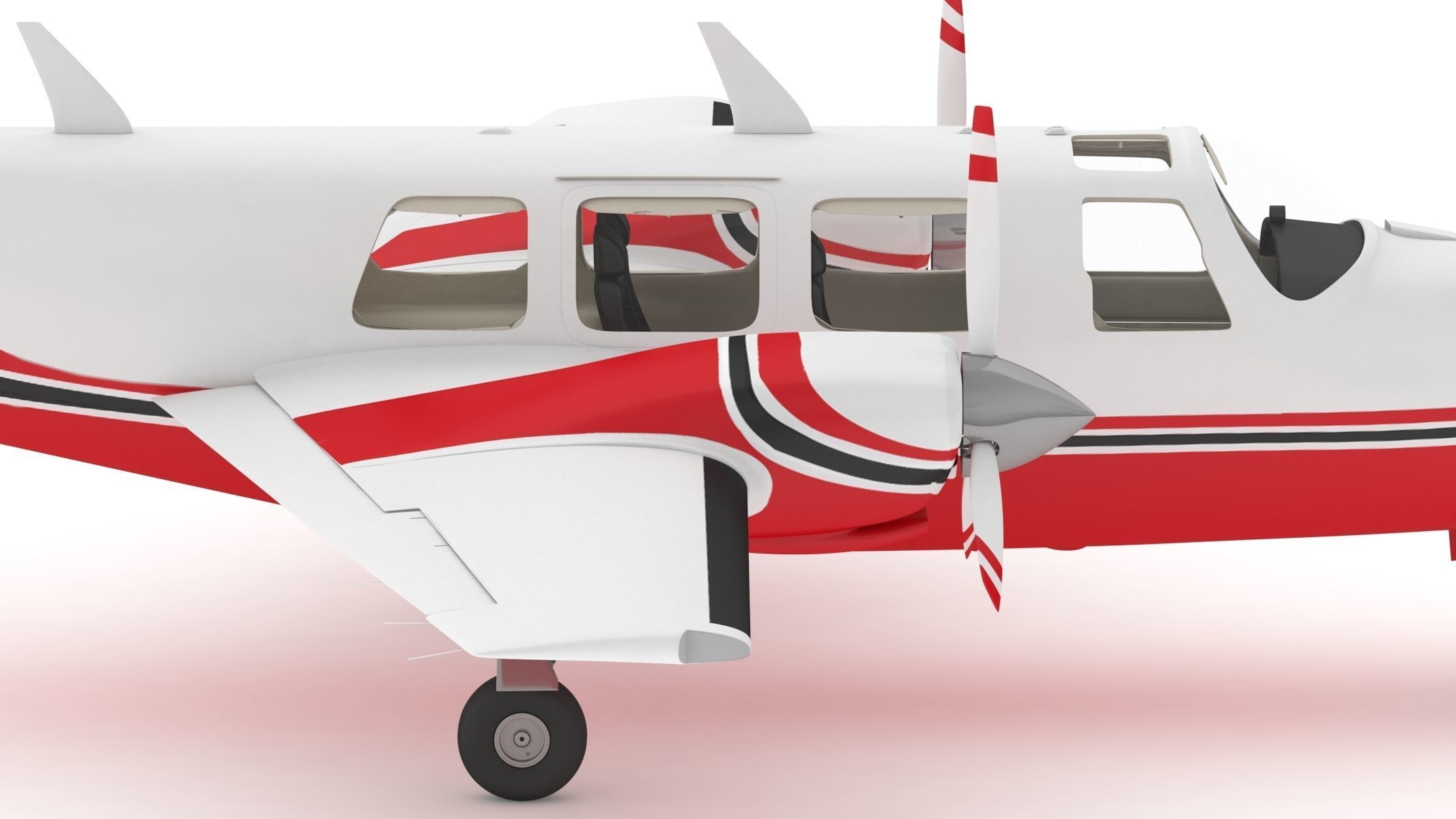 Piper Aerostar 600 3D model_11