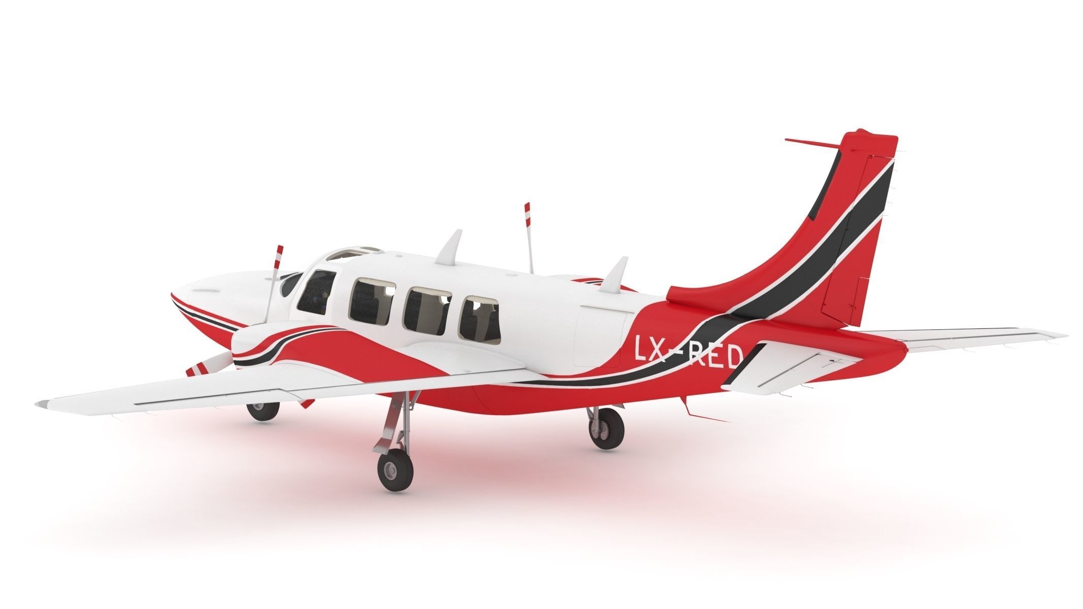 Piper Aerostar 600 3D model_3
