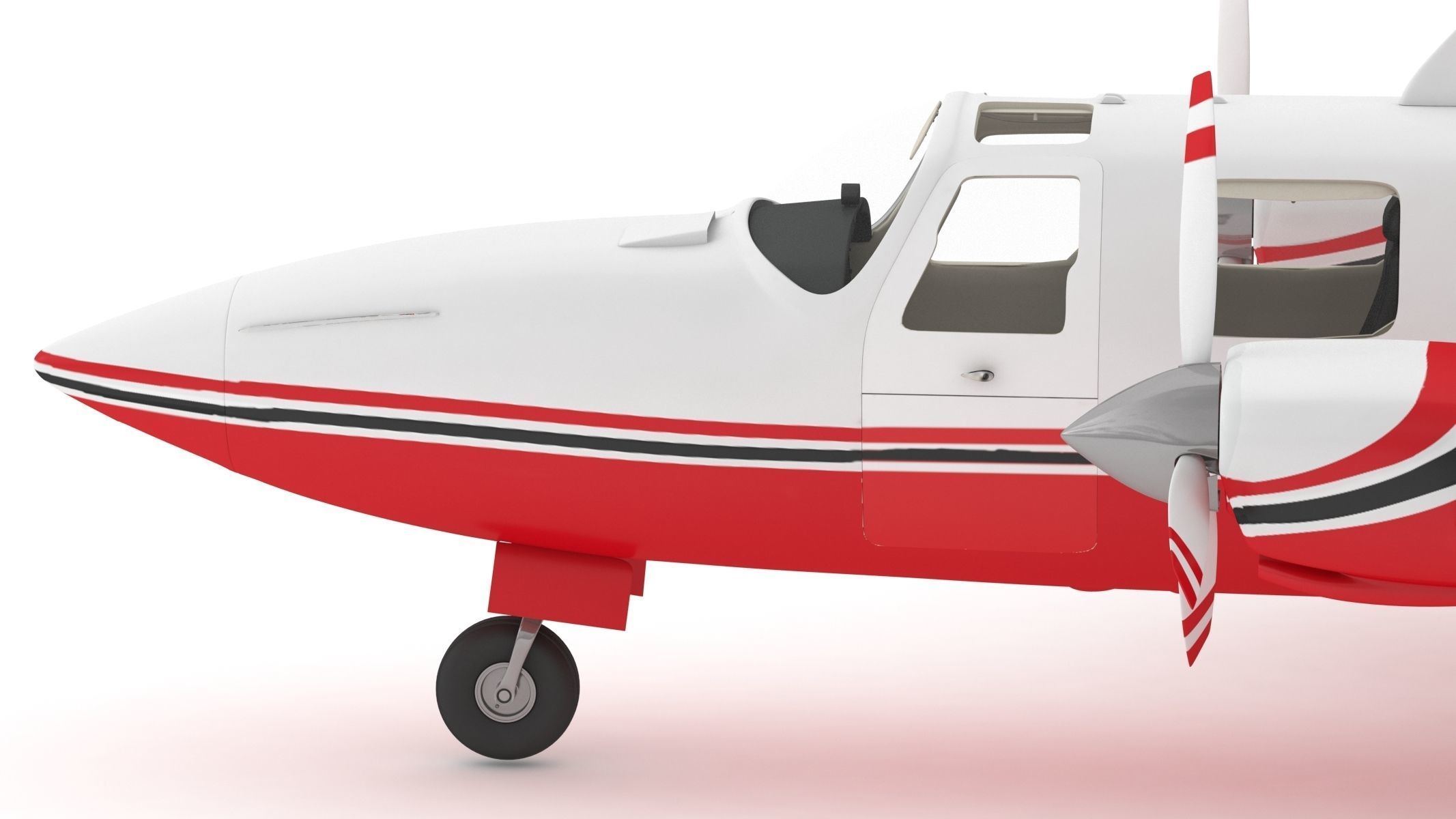 Piper Aerostar 600 3D model_15