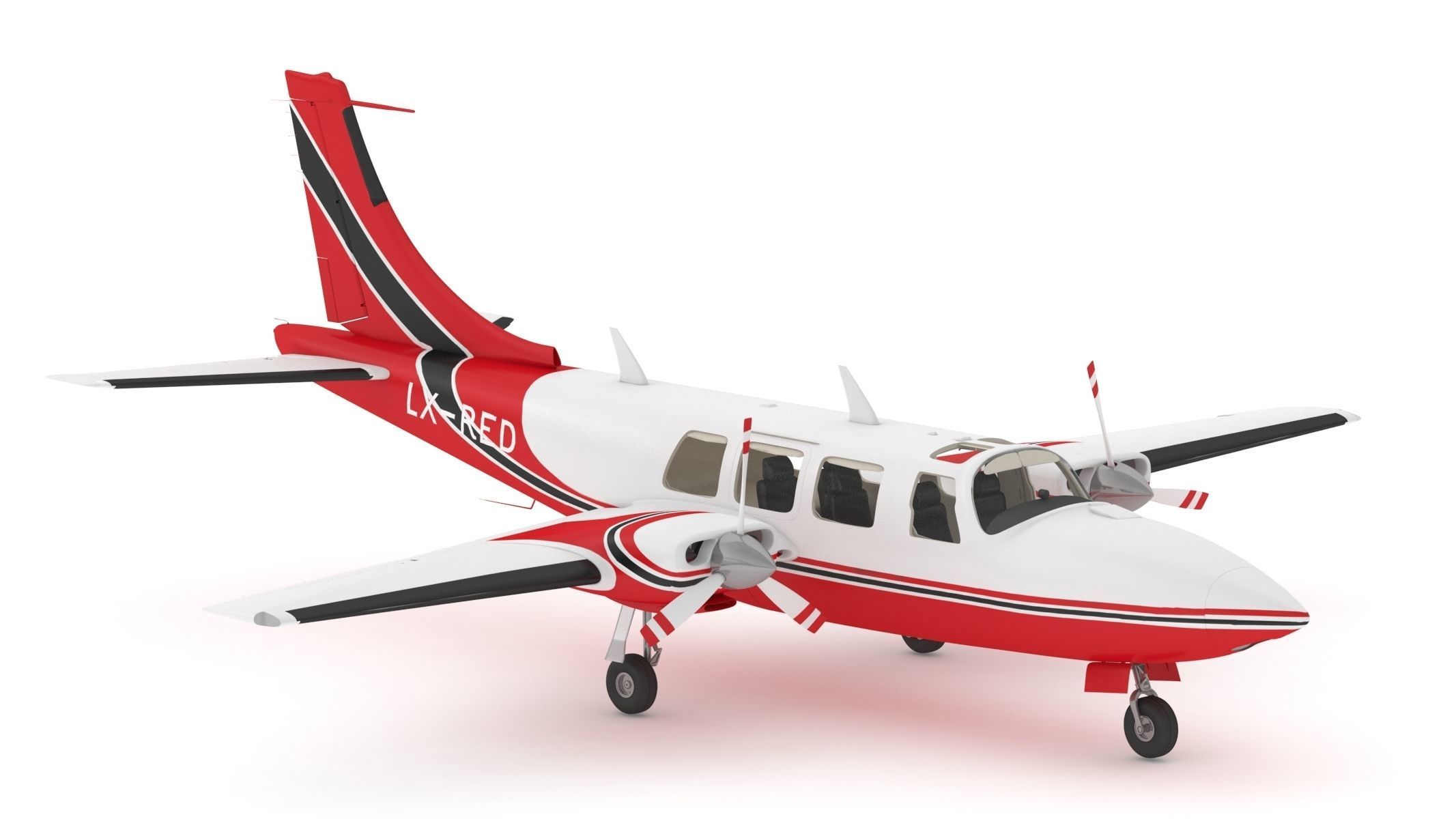Piper Aerostar 600 3D model_7