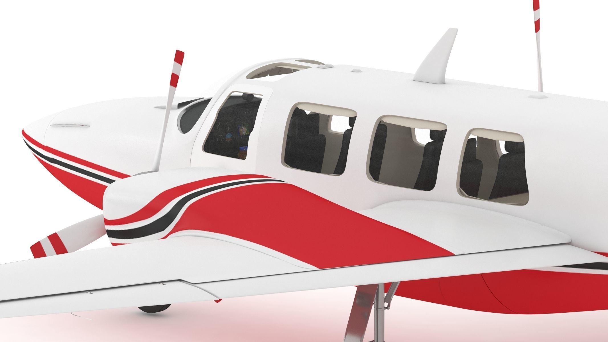 Piper Aerostar 600 3D model_14