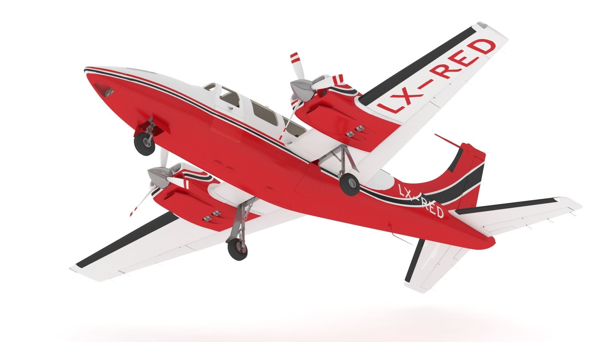 Piper Aerostar 600 3D model_9