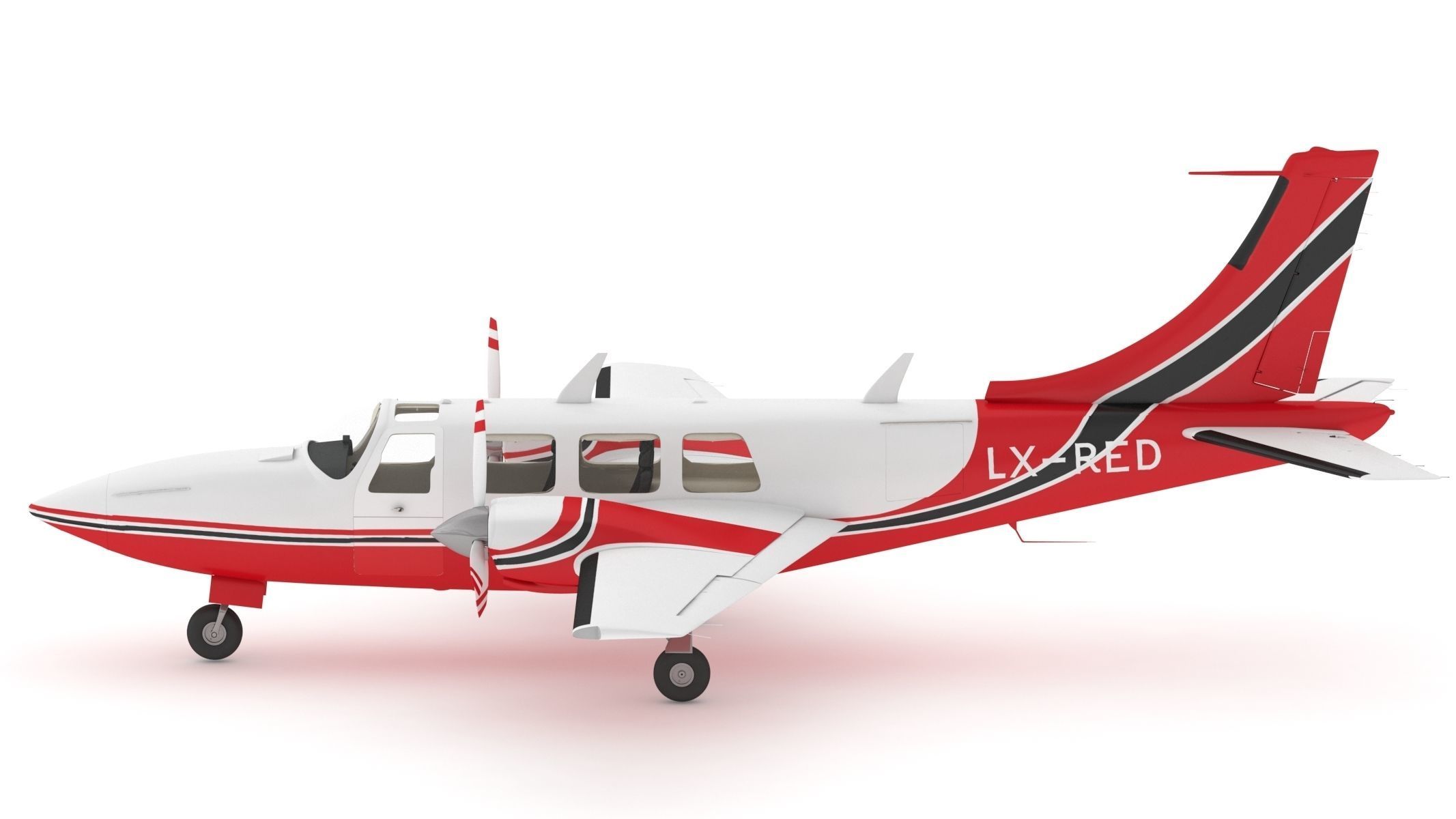 Piper Aerostar 600 3D model_4
