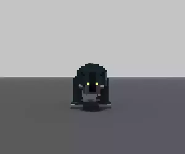 Wolfie pixel dog in minecraft
