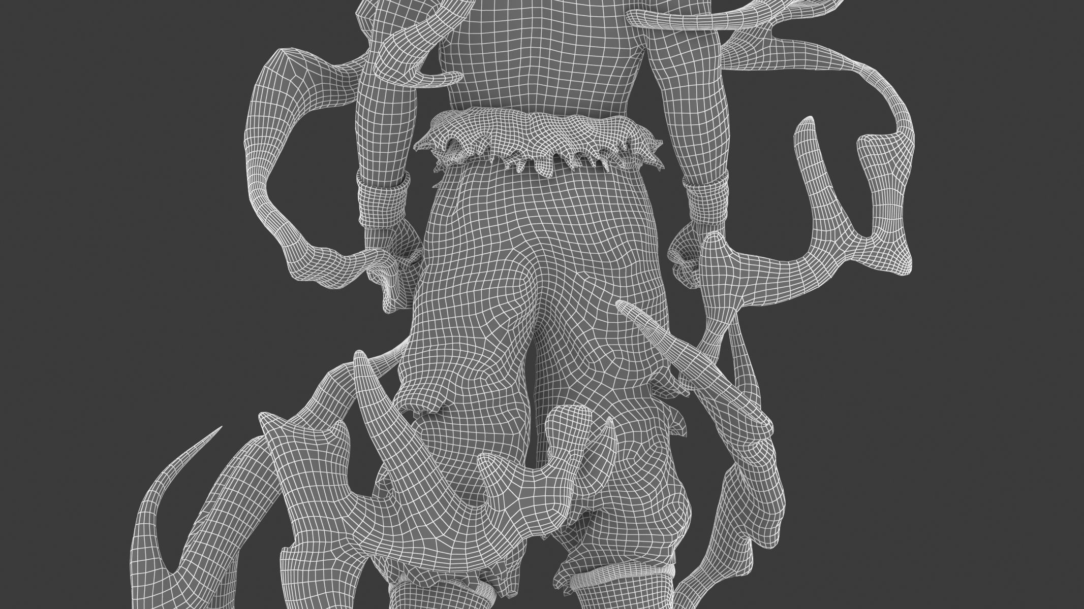 Songoku Super Saiyan Low-poly 3D model_35