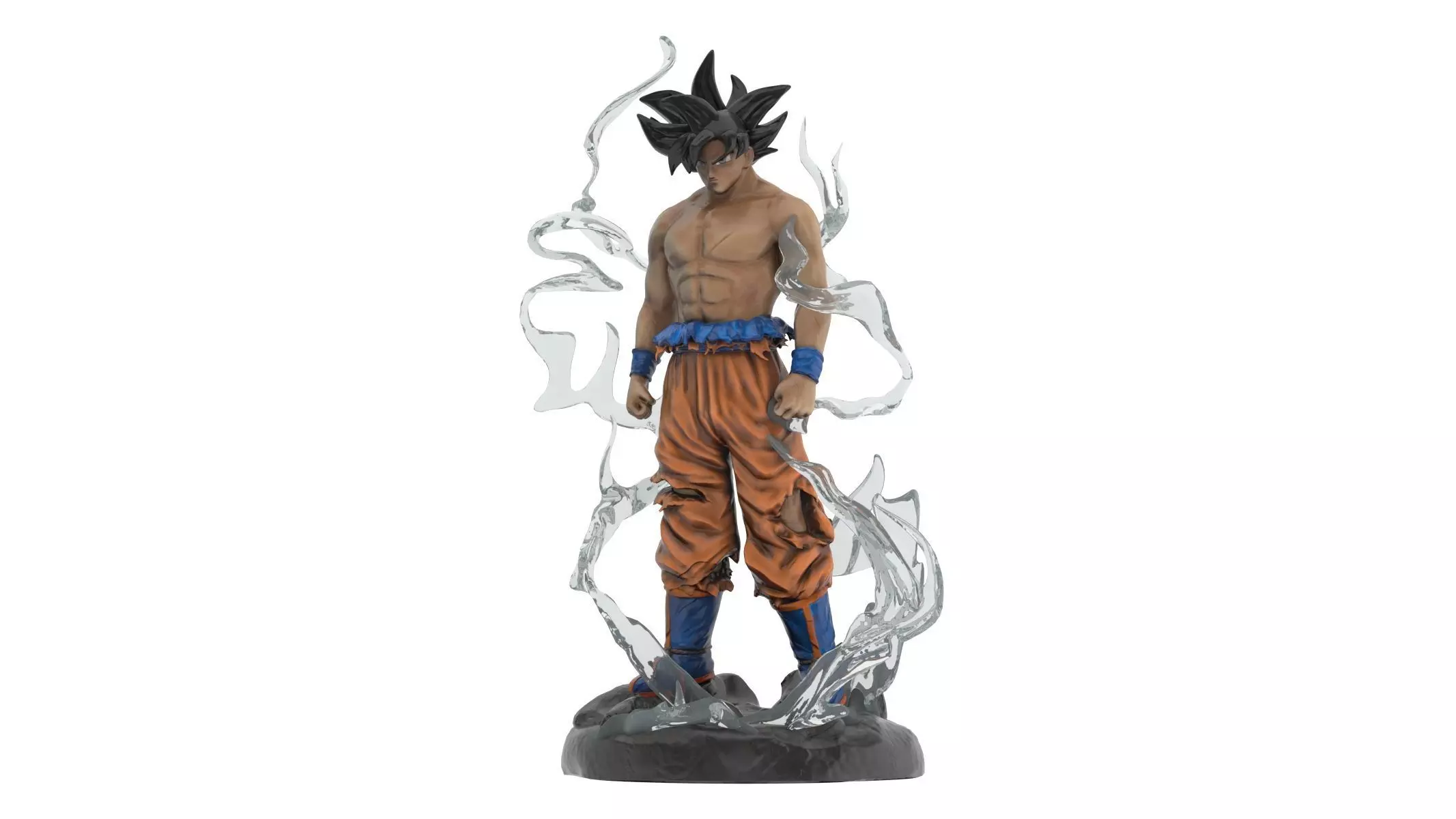 Songoku Super Saiyan Low-poly 3D model_0